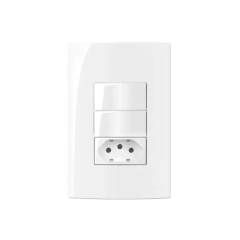 CONJ 4X2 2 INTERRUPTORES PARALELO + 1 TOMADA 10A LINHA SLEEK MARGIRIUS - comprar online