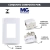CONJ 4X2 2 INTERRUPTORES PARALELO + 1 TOMADA 10A LINHA SLEEK MARGIRIUS - SOS MATERIAIS