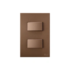 CONJ 2 INTERRUPTORES PARALELO RECTA SATIN CORTEN BLUX 4X2