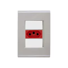 CJ 1 TOMADA 20A/250V VERMELHA LIZ FENDI BRANCO TRAMONTINA - comprar online