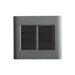 CONJ 2 INTERRUPTORES SIMPLES 4X4 GIZ TITÂNIO COM GRAFITE TRAMONTINA - comprar online