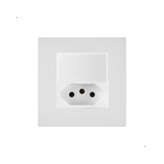 CONJ MÓVEIS 1 INTERRUPTOR PARALELO + 1 TOMADA 10A RECTA SATIN BRANCA BLUX - comprar online