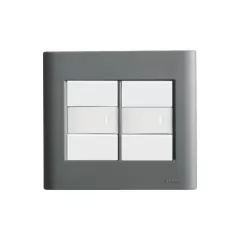 CONJ 2 INTERRUPTORES SIMPLES 4X4 GIZ TITÂNIO COM BRANCO TRAMONTINA - comprar online