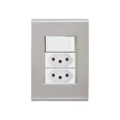 CJ 1 INTERRUPTOR SIMPLES +2 TOMADAS DE 20A LIZ FENDI BRANCO TRAMONTINA - comprar online