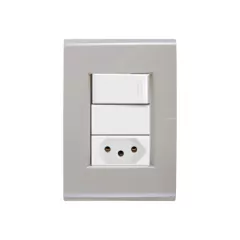 CJ 1 INTERRUPTOR SIMPLES + TOMADA DE 10A LIZ FENDI BRANCO TRAMONTINA - comprar online