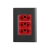 CONJ 3 TOMADAS 20A VERMELHA LIZ BLACK COM GRAFITE TRAMONTINA - comprar online