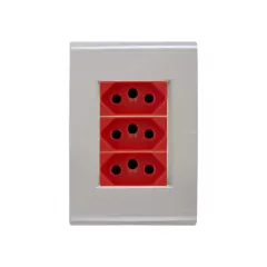 CJ 3 TOMADAS 20A/250V VERMELHA LIZ FENDI GRAFITE TRAMONTINA - comprar online