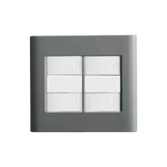 CONJ 4 INTERRUPTORES SIMPLES 4X4 GIZ TITÂNIO COM BRANCO TRAMONTINA - comprar online