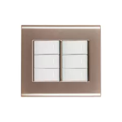 CONJ 6 INTERRUPTORES SIMPLES 4X4 LIZ OURO VELHO COM BRANCO TRAMONTINA - comprar online