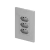 CONJ 3 TOMADAS 10A 2P+T RECTA SATIN PRATA BLUX 4X2 - comprar online