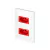 CONJ 2 TOMADAS 20A VERMELHA RECTA GLOSS BRANCA BLUX 4X2 - comprar online
