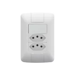 CJ 1 INTERRUPTOR PARALELO + 2 TOMADAS 10A ARIA BRANCA TRAMONTINA - comprar online
