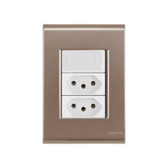 CJ 1 INTERRUPTOR PARALELO + 2 TOMADAS DE 20A LIZ OURO VELHO BRANCO TRAMONTINA - comprar online