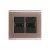 CONJ 2 INTERRUPTORES PARALELO 4X4 LIZ OURO VELHO COM GRAFITE TRAMONTINA - comprar online
