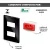 CONJ 2 TOMADAS 20A VERMELHA RECTA GLOSS BLACK BLUX 4X2 na internet