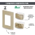 CONJ 2 INTERRUPTORES PARALELO + 1 TOMADA 20A RECTA SATIN AREIA BLUX 4X2 - SOS MATERIAIS