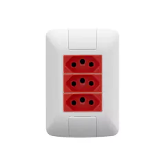 CONJ 3 TOMADAS 20A/250V VERMELHA ARIA TRAMONTINA - comprar online