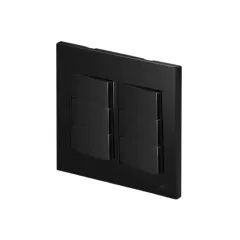 CONJ 6 INTERRUPTORES SIMPLES RECTA SATIN BLACK BLUX 4X4 - comprar online