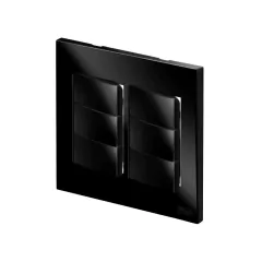 CONJ 6 INTERRUPTORES SIMPLES RECTA GLOSS BLACK BLUX 4X4 - comprar online