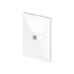 CONJ 1 TOMADA RJ11 RECTA GLOSS BRANCA BLUX 4X2 - comprar online