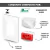 CONJ 1 INTERRUPTOR PARALELO + 2 TOMADAS 20A VERMELHA RECTA GLOSS BRANCA BLUX 4X2 na internet
