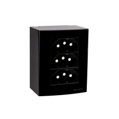 CAIXA SOBREPOR 3 TOMADAS 20A LINHA SLEEK PRETO MARGIRIUS - comprar online