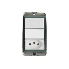 TAMPA CONDULETE 3/4 TIPO X COM 1 INTERRUPTOR PARALELO + 1 TOMADA 10A LIZ BRANCA TRAMONTINA - comprar online