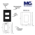 PLACA 4X2 2 POSTOS SEPARADOS COM SUPORTE CLEAN EBONY PRETO FOSCO MARGIRIUS - SOS MATERIAIS