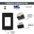 CONJ 4X2 1 INTERRUPTOR SIMPLES + 2 TOMADAS 20A CLEAN EBONY PRETO FOSCO MARGIRIUS - SOS MATERIAIS