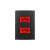 CONJ 4X2 2 TOMADAS 20A VERMELHA 2P+T CLEAN EBONY PRETO FOSCO MARGIRIUS - comprar online
