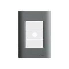 CJ PLACA FURO 4X2 GIZ TITÂNIO COM BRANCO TRAMONTINA - comprar online