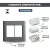 CONJ 2 INTERRUPTORES SIMPLES + 2 TOMADAS 20A 4X4 GIZ TITÂNIO COM BRANCO TRAMONTINA na internet