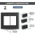 CONJ 2 INTERRUPTORES SIMPLES + 2 TOMADAS 20A 4X4 GIZ BLACK COM GRAFITE TRAMONTINA na internet