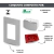 CONJ 1 INTERRUPTOR SIMPLES + 2 TOMADAS 20A VERMELHA RECTA SATIN PRATA BLUX 4X2 - SOS MATERIAIS
