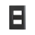 PLACA 2 POSTOS 4X2 LIZ BLACK COM GRAFITE TRAMONTINA - comprar online