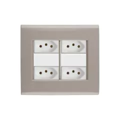 CONJ 4 TOMADAS 10A 4X4 LIZ FENDI COM BRANCO TRAMONTINA - comprar online