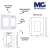 PLACA 4X2 3 POSTOS LINHA SLEEK BRANCA MARGIRIUS - SOS MATERIAIS