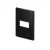 PLACA 1 POSTO HORIZONTAL RECTA SATIN 4X2 BLACK BLUX - comprar online