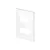 PLACA 4X2 2 POSTOS AFASTADOS RECTA GLOSS BRANCA - comprar online