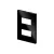 PLACA 2 POSTOS SEPARADOS 4X2 RECTA GLOSS BLACK BLUX - comprar online