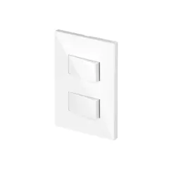 CONJ 1 INTERRUPTOR SIMPLES + 1 INTERRUPTOR PARALELO RECTA GLOSS BRANCA BLUX 4X2 - comprar online