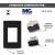 CONJ 4X2 1 INTERRUPTOR PARALELO + 2 TOMADAS 20A CLEAN EBONY PRETO FOSCO MARGIRIUS - SOS MATERIAIS