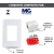 CONJ 4X2 1 INTERRUPTOR PARALELO + 2 TOMADAS 20A VERMELHA LINHA SLEEK MARGIRIUS - SOS MATERIAIS