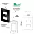 CONJ 1 INTERRUPTOR SIMPLES + 1 INTERRUPTOR PARALELO RECTA GLOSS BLACK BLUX 4X2 - SOS MATERIAIS