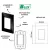 CONJ 2 INTERRUPTORES SIMPLES + 1 TOMADA 20A VERMELHA RECTA GLOSS BLACK BLUX 4X2 - SOS MATERIAIS