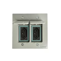 CONJUNTO PISO 4X4 2 TOMADAS 10A LIZ GRAFITE TRAMONTINA - comprar online