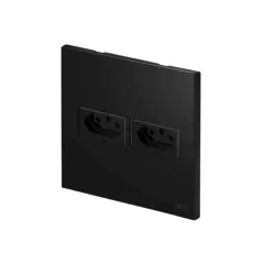 CONJ 2 TOMADAS 10A RECTA SATIN BLACK BLUX 4X4 - comprar online