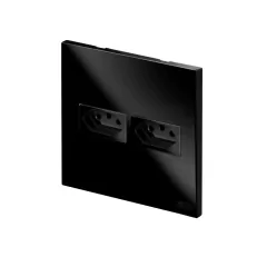 CONJ 2 TOMADAS 10A RECTA GLOSS BLACK BLUX 4X4 - comprar online