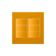 CONJ 6 INTERRUPTORES PARALELO RECTA SATIN MOSTARDA BLUX 4X4 - comprar online