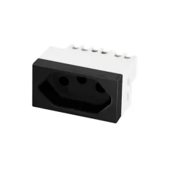 MODULO RECTA SATIN TOMADA 10A BLACK BLUX - comprar online